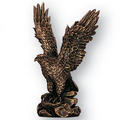 Antique Brass Resin Eagle Trophy w/1/4" Rod (6 1/2")
